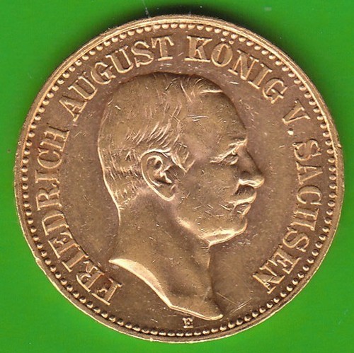 Gold coin sachsen mark - coin, 1905