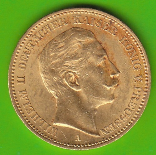 Gold coin prussia - coin, 20