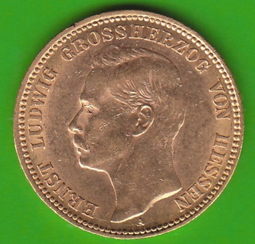 Gold hessen mark coin 1911 - coin,
