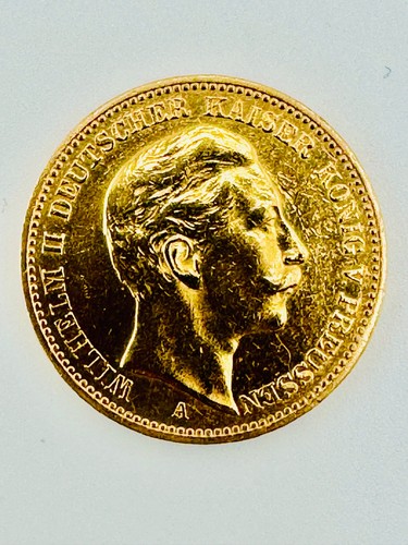 King wilhelm gold mark coin - wilhelm,