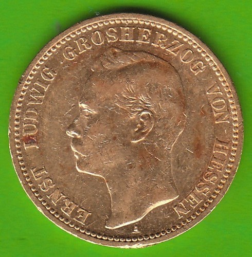 Gold coin hessen mark 1900 - hessen, 20
