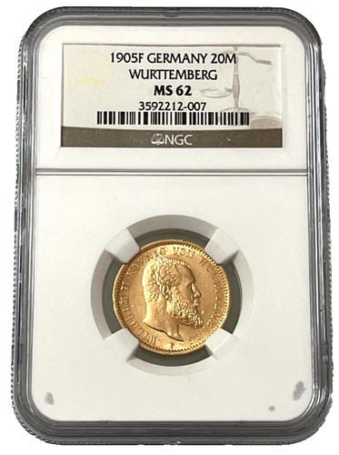 1905 germany wurttemberg 20 - 1905, f